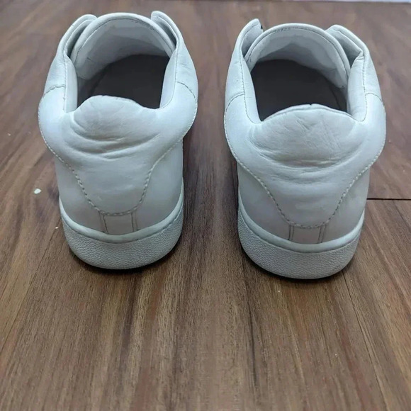 Vince Size 5M  Vista Lace Less Lizard Embossed Leather Slip-on Sneakers White - Picture 11 of 12